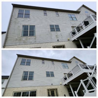 Vinyl siding cleaning