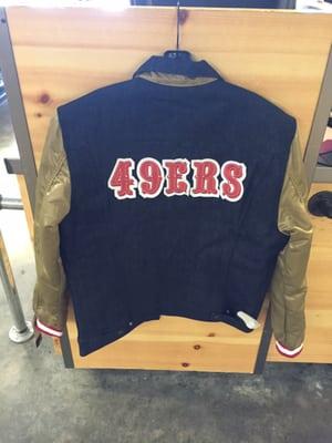 They got what I came for.  49ers varsity trucker jacket at 50% off regular price.  6 out out of 10 on the hipster scale perhaps.