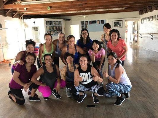 Morning Zumba class with Fabiola (Nike shirt)