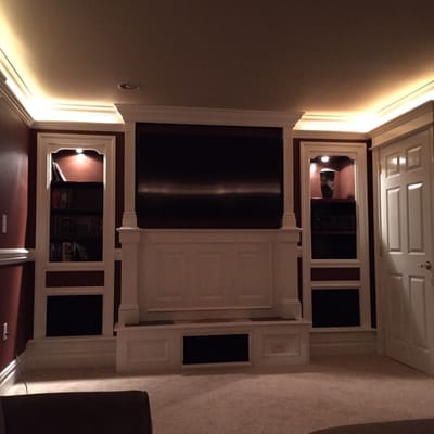 Custom Home Theater in finished basement