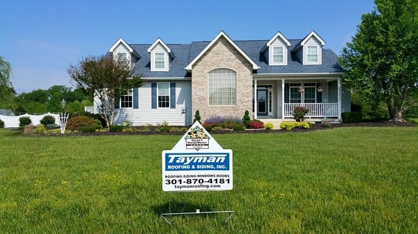 Certainteed Landmark Atlantic Blue shingles installed in Mechanicsville Maryland