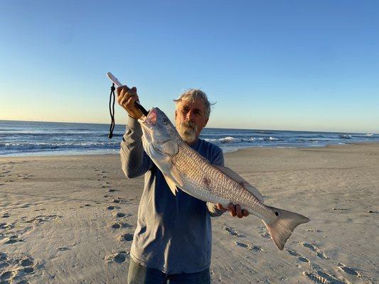 Uncle Elwood with a nice Red Drum released with no harm both fish btw.