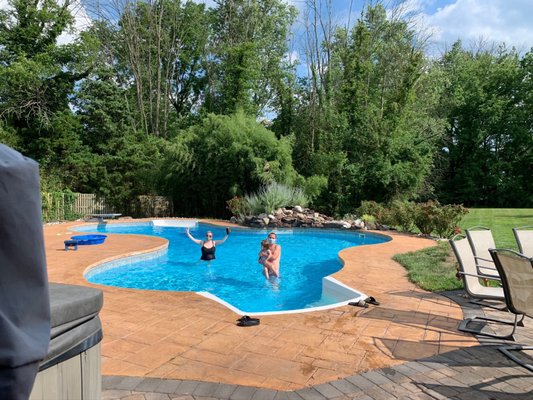 My family is back enjoying the pool!