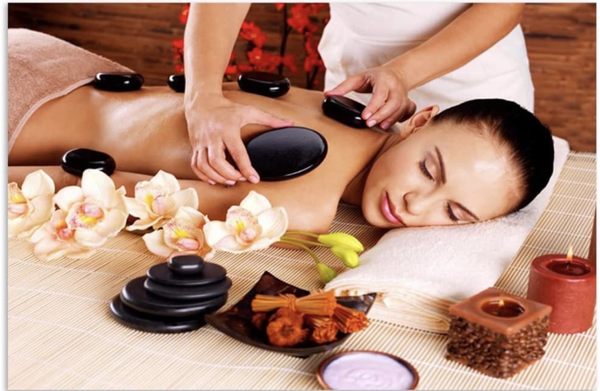 relaxed feeling  with hot stone massage