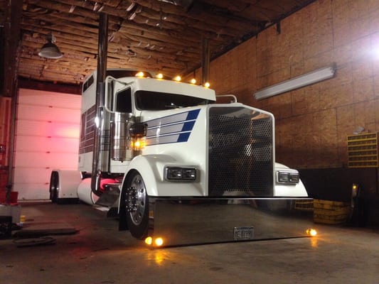 Just one of the many cool trucks built right here in the garage.