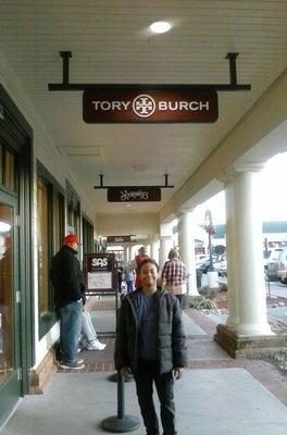 My son at Tory Burch