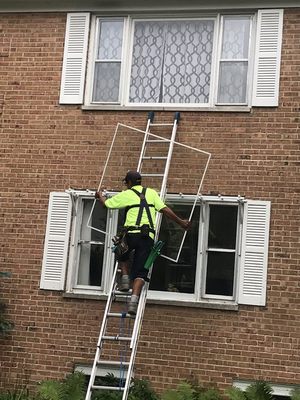 Here a storm window removed!