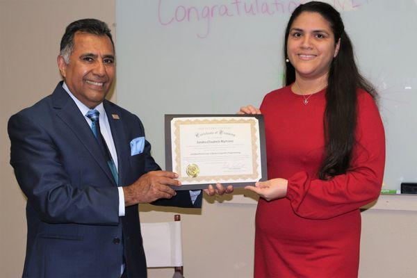 Sandra Martinez Certificate as Practitioner of NLP