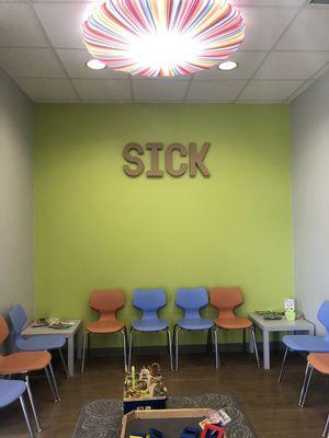 Waiting area for sick kids.