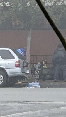 The meth users in front of the business.  Not a safe place to go.