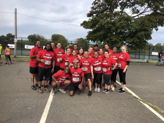 Team Level up at a 5K obstacle course race.