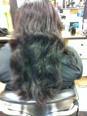 Before the Keratin treatment