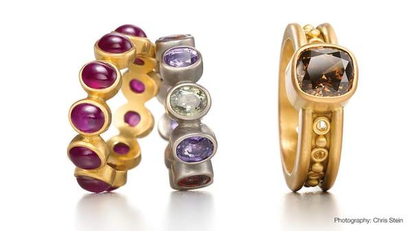 R|R Rings in 18k White, 20k Peach, and 22k Apricot Gold... Rubies, Sapphires and Exotic Diamonds