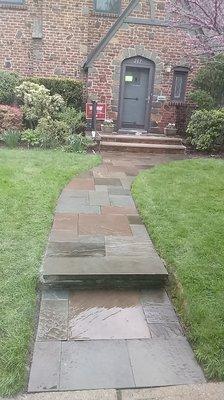 Full color bluestone walkway