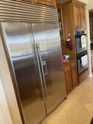 Subzero model 690 side by side fridge and freezer