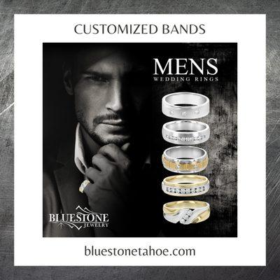 We love creating custom men's wedding bands