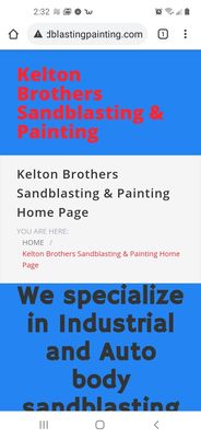 www.keltonbrotherssandblastingpainting.com mobile website