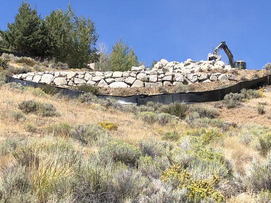 Residential Rock Retaining Wall, Somersett, Reno, NV