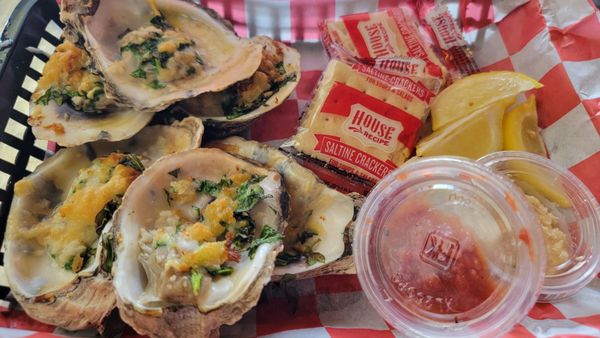 Baked Rockefeller Oysters