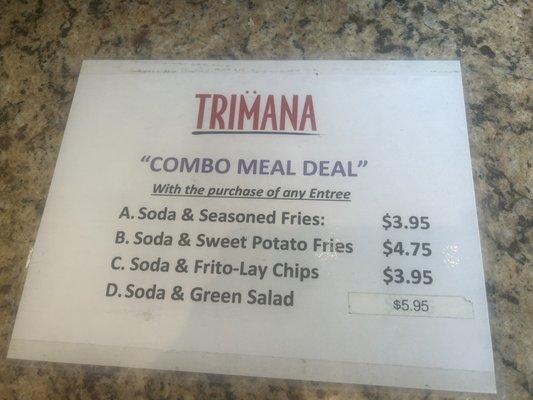 Combo Meal Deal with purchase of any entree