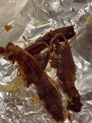 How old is this bacon? Consistency tougher than beef jerky  not the first time either