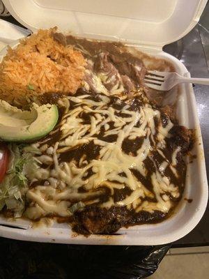 Steak enchiladas. Everything fresh, and really good!!