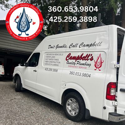 Don't Gamble, Call Campbell's Quality Plumbing for the best in Residential Plumbing in Snohomish, N. King, and Skagit Counties.