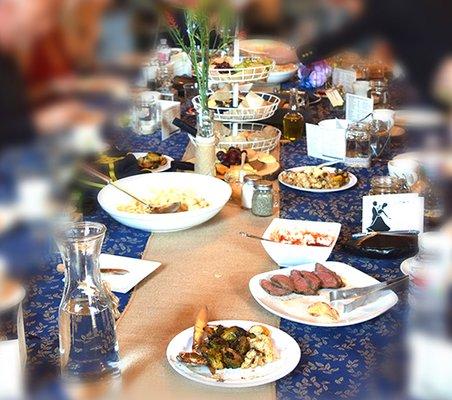 Hard to find a good picture of the food . . . it was eaten so fast! Guests raved!!!