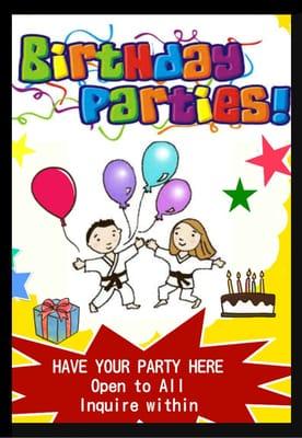 We do Birthday Parties