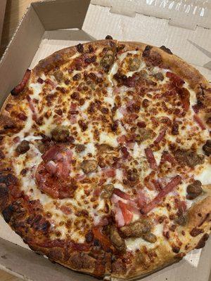 Meat lovers pizza