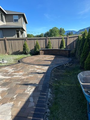 Backyard Paver patio.