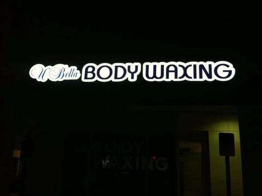 Ubella Body waxing sign by Visual Image Design Firm