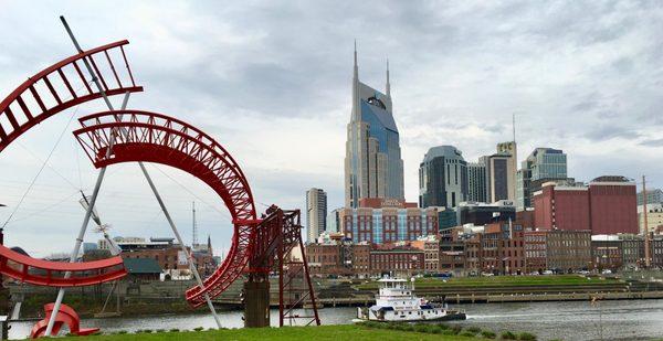 Nashville Skyline reflecting the creative vibe of the city. Follow our blog "An Interesting Life" to discover Nashville's hid...