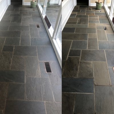 Deep cleaning of slate in Bryn Athyn Pa