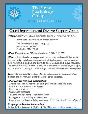 Co-ed Separation and Divorce Support Group