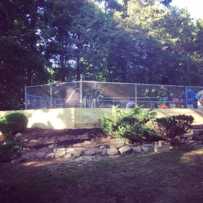 Retaining wall in Orange CT.