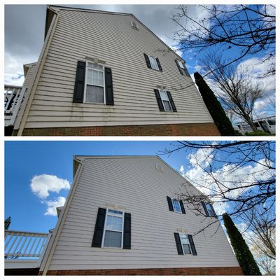 Vinyl siding cleaning