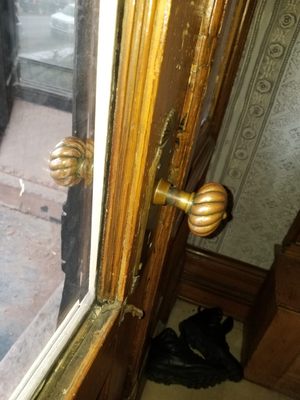 Vintage lock knobs remounted