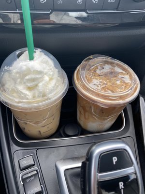 White Mocha and Caramel Macchiato