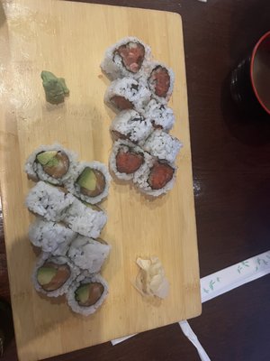 Spicy Tuna Roll, spicy Salmon Roll