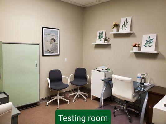 Testing room