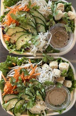 Tofu spring roll bowl