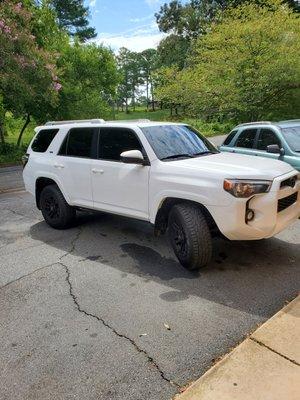 2017 Toyota 4 Runner Tinted all the way.