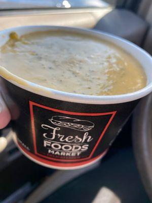 Broccoli cheddar soup 2.99  Soooo good !