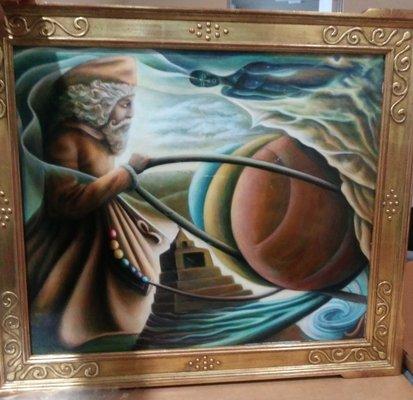 Was a gift. Dont know much about it but was bought for $4000.00 over 5 years ago. It's a tempera & oil on panel