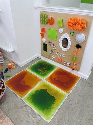 Sensory play area.