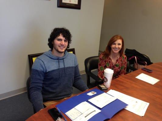 First time homebuyer - Mr Scully with Ms Campbell who got him a great loan.