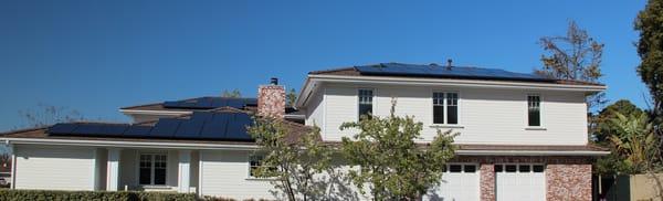 10 kw system, homeowner also has an electric car. They are powering their home and car with one system.