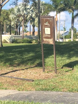 Fitness trail with exercise stations.