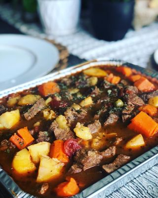 Puerto Rican beef stew with Red wine!